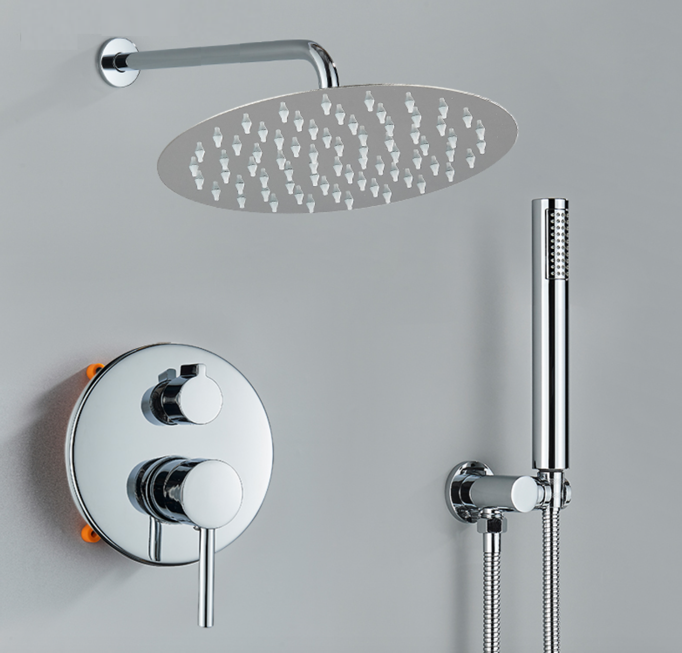 VoordeelPaleis® Lima inbouw doucheset | handdouche|mengkraan|regendouche (12 inch) | rond |Chroom 2 weg