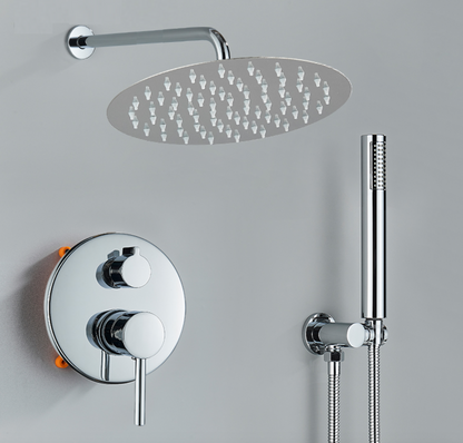 VoordeelPaleis® Lima inbouw doucheset | handdouche|mengkraan|regendouche (12 inch) | rond |Chroom 2 weg