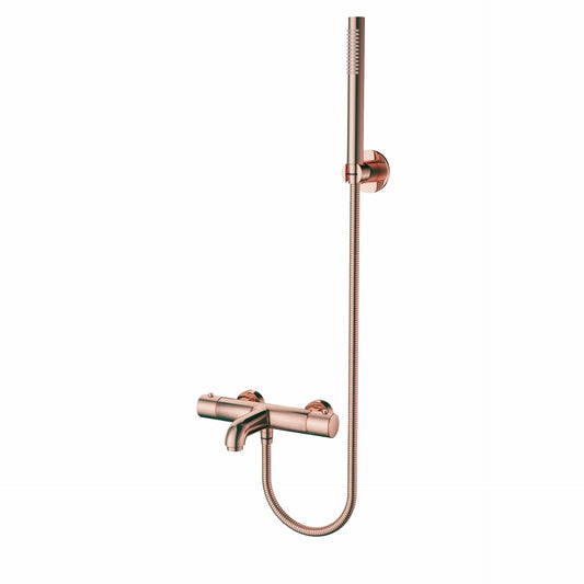 SaniSupreme Aloni thermostatische Bad/douchekraan - Geborsteld Koper