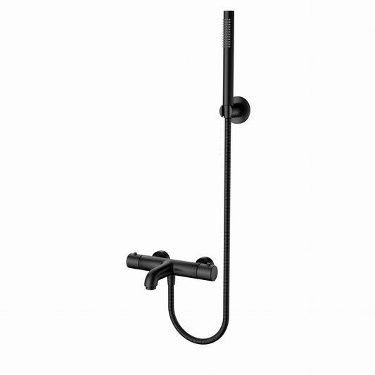 SaniSupreme Aloni thermostatische Bad/douchekraan - Mat Zwart