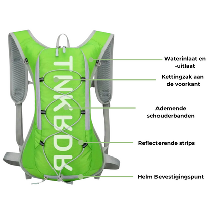 Fietsrugtas - 20L - Helmbevestiging | Comfortabel en Praktisch