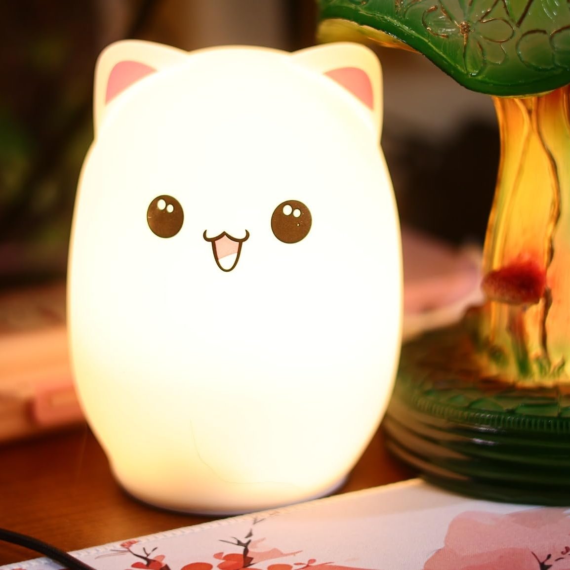 Nachtlampje – Veilig LED nachtlicht met zachte gloed voor kinderen – Perfect voor de baby- en kinderkamer