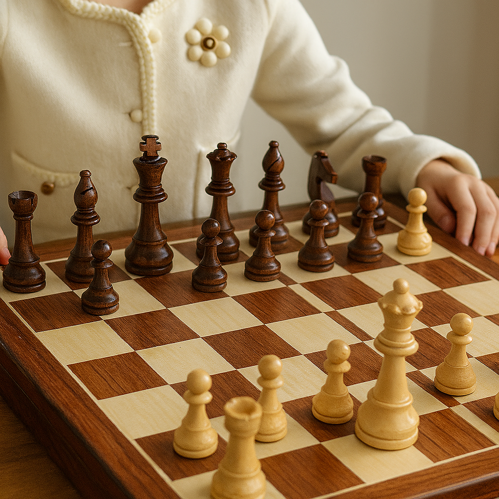 Chesstra houten schaakset – Handgemaakt, opvouwbaar met luxe afwerking
