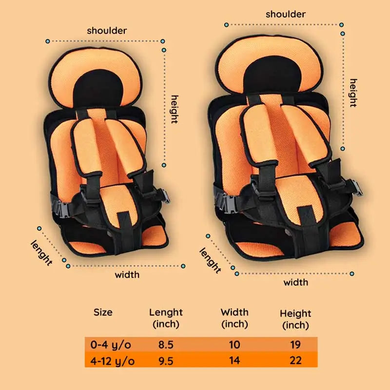 Draagbare Kinderbescherming Autokussen Stoel (0–12 jaar)