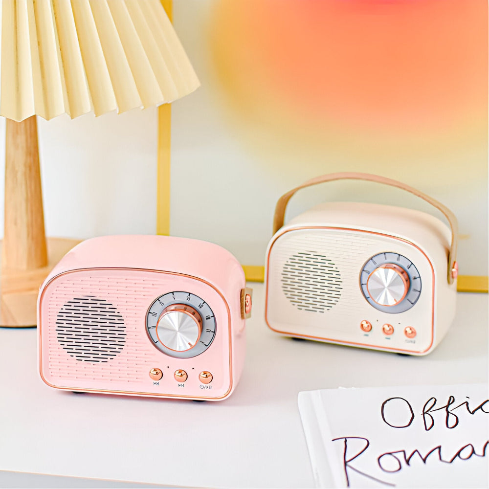 SoundRetro Bluetooth Speaker – Draadloze Vintage Speaker met Diep Geluid & Retro Design