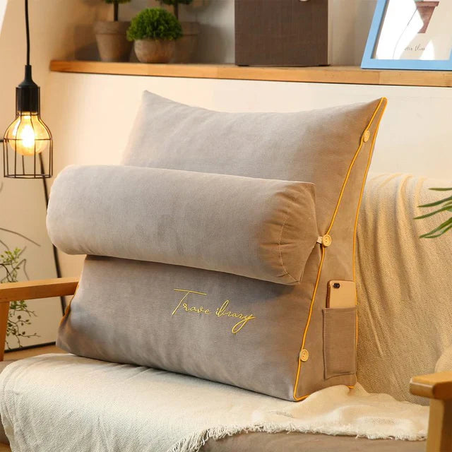 RelaxWedge Rugsteunkussen – Gecontourd Wigkussen voor Rug- en Nekondersteuning
