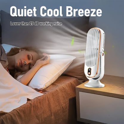 CoolNova | Draagbare luchtkoeler ventilator - 720 ° Rotatie, stil en krachtig voor thuis en buiten