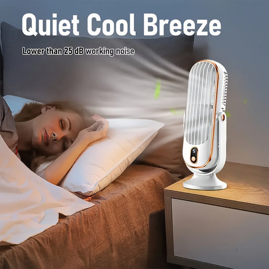 CoolNova | Draagbare luchtkoeler ventilator - 720 ° Rotatie, stil en krachtig voor thuis en buiten