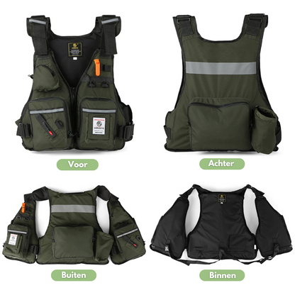 Outdoor Vest – Vissen | Lichtgewicht en Waterbestendig Vissersvest