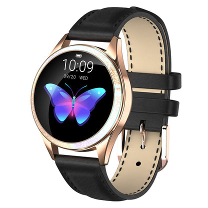 LuxeFit Elegance Smartwatch – Roestvrijstalen Dameshorloge met Sport- en Gezondheidsfuncties