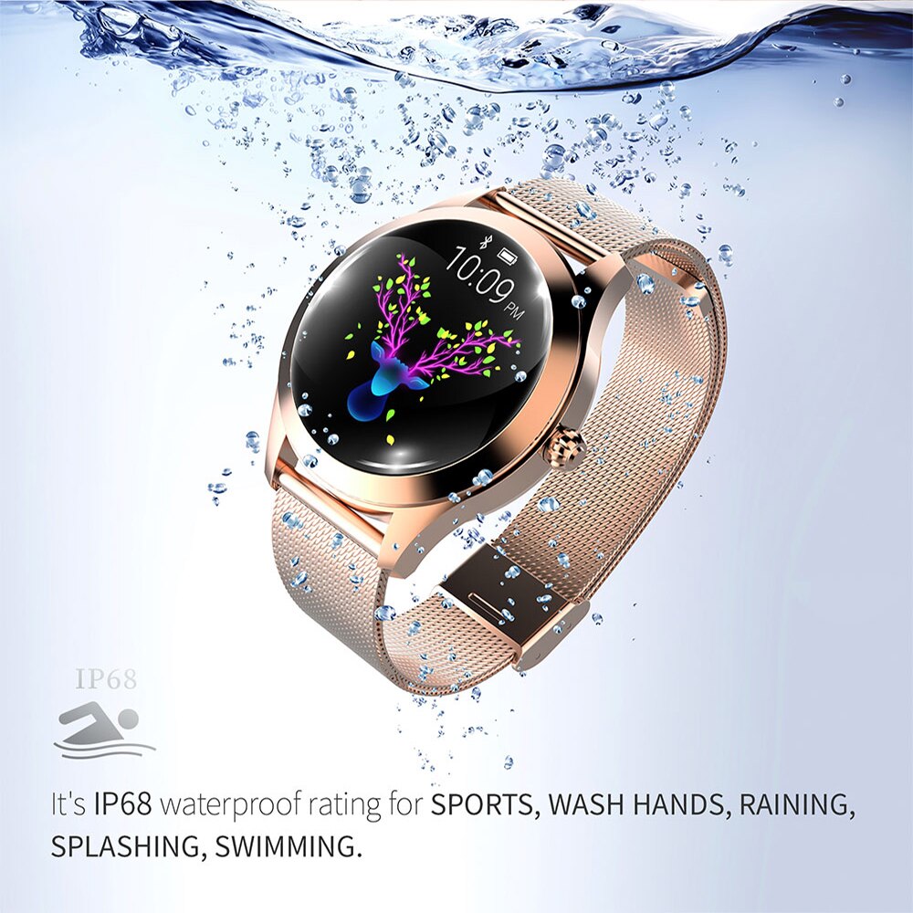 LuxeFit Elegance Smartwatch – Roestvrijstalen Dameshorloge met Sport- en Gezondheidsfuncties