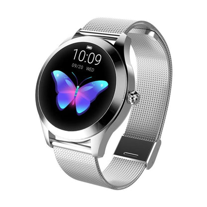 LuxeFit Elegance Smartwatch – Roestvrijstalen Dameshorloge met Sport- en Gezondheidsfuncties