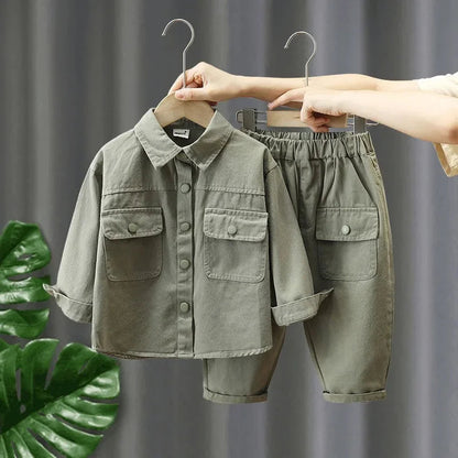 Denim Set – Zachte, Duurzame 2-Delige Outfit voor Actieve Kinderen – Machinewasbaar