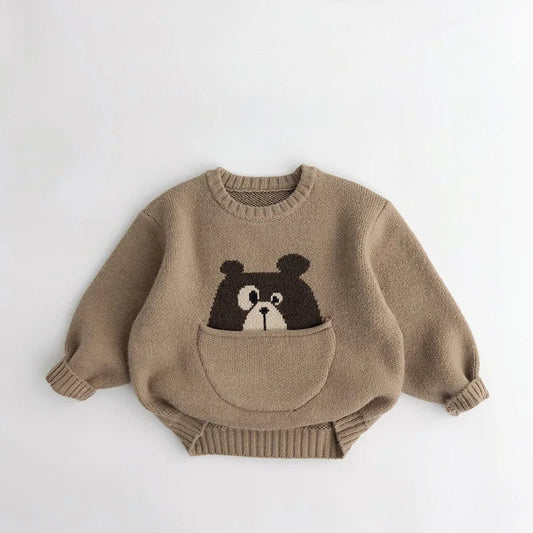 Dieren Trui – Zachte Katoenmix met Handige Buidel en Leuke Print – Perfect voor Kinderen