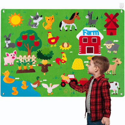 Dieren Viltbord – Educatieve Decoratie van Zacht Vilt, Interactief en Veilig voor Kinderen