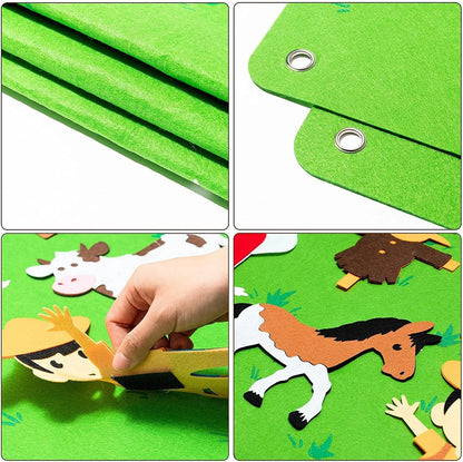 Dieren Viltbord – Educatieve Decoratie van Zacht Vilt, Interactief en Veilig voor Kinderen
