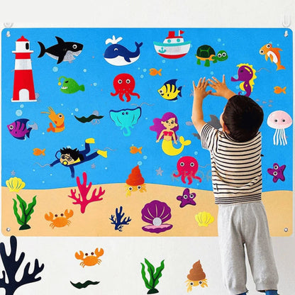 Dieren Viltbord – Educatieve Decoratie van Zacht Vilt, Interactief en Veilig voor Kinderen