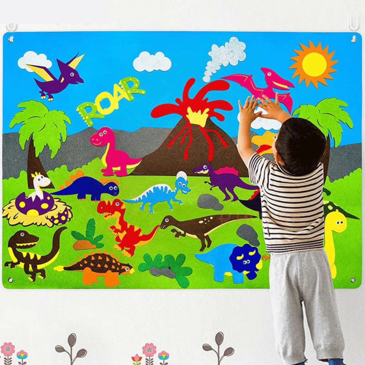 Dieren Viltbord – Educatieve Decoratie van Zacht Vilt, Interactief en Veilig voor Kinderen
