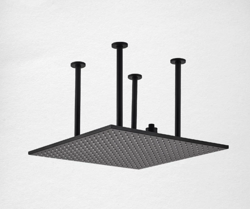 VoordeelPaleis® SmartPulse LED Plafond Regendouche Plateau Alicante 60 cm vierkant mat zwart