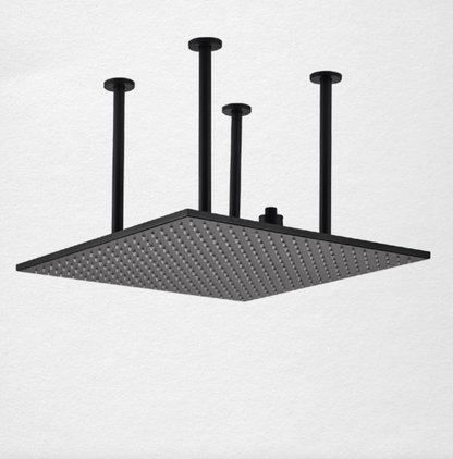 VoordeelPaleis® SmartPulse LED Plafond Regendouche Plateau Alicante 60 cm vierkant mat zwart