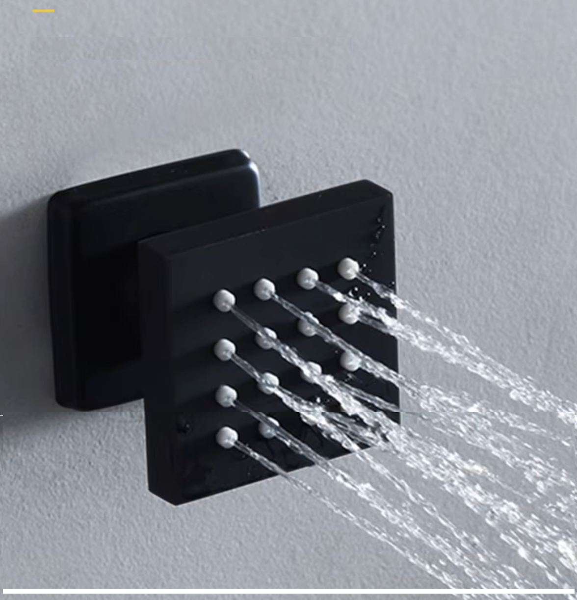 VoordeelPaleis® AquaMax Platinum Wellness Plafond Thermostatische Doucheset 4 weg Inbouw Plafond LED regendouche Mat Zwart