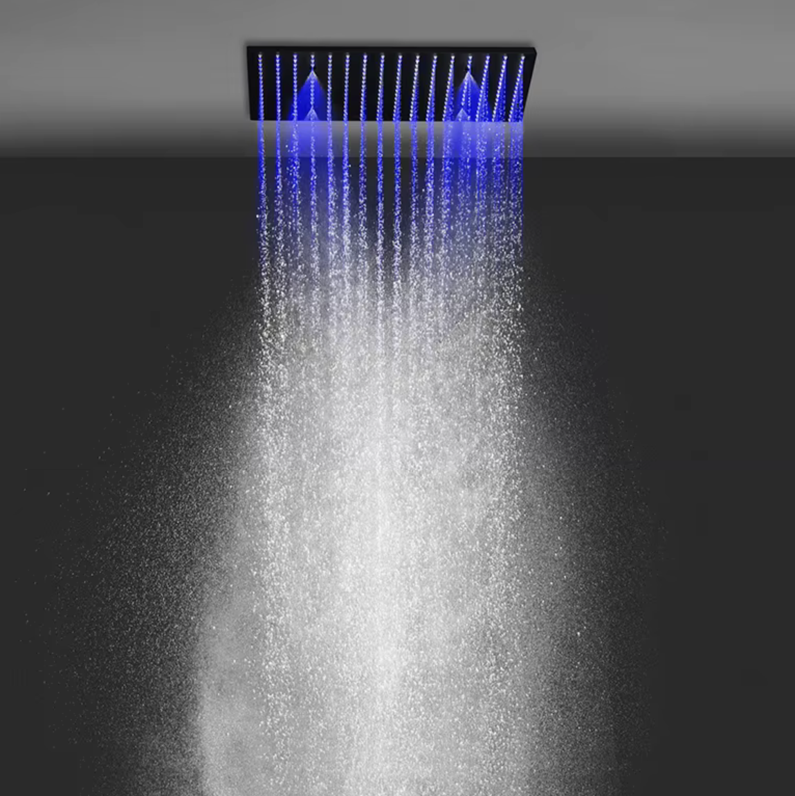VoordeelPaleis® AquaMax Platinum Wellness Plafond Thermostatische Doucheset 3 weg Inbouw Plafond LED regendouche Mat Zwart