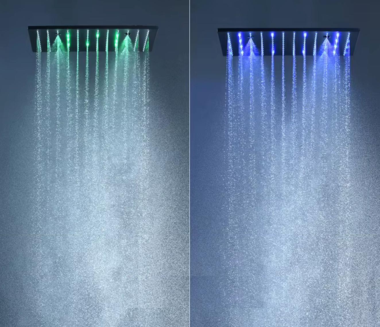 VoordeelPaleis® AquaMax Platinum Wellness Plafond Thermostatische Doucheset 3 weg Inbouw Plafond LED regendouche Mat Zwart