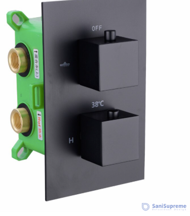 VoordeelPaleis® Thermostatische Doucheset Premium 12 inch 40 cm regendouche vierkant 2-weg zwart inbouw (kopie)