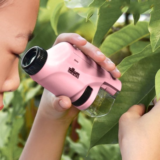 Draagbare Microscoop – 60x-120x Vergroting, LED Verlichting – Educatief Wetenschapsspeelgoed voor Kinderen