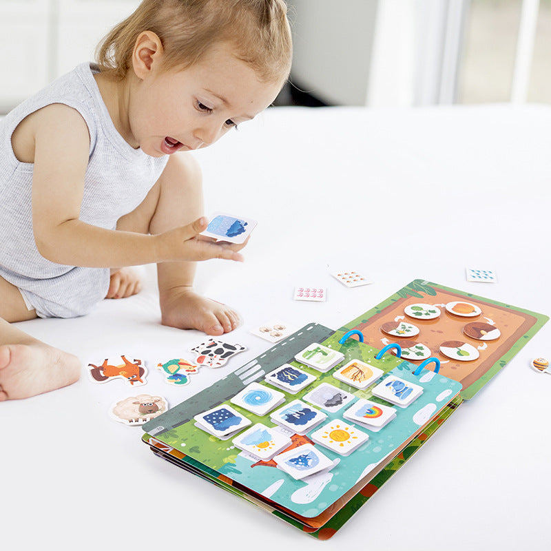 Educatief Speelboek – Interactief Avontuur met Boerderij- of Dinosaurusthema, Waterafstotend Karton – Voor Kleuters
