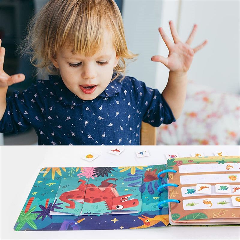 Educatief Speelboek – Interactief Avontuur met Boerderij- of Dinosaurusthema, Waterafstotend Karton – Voor Kleuters