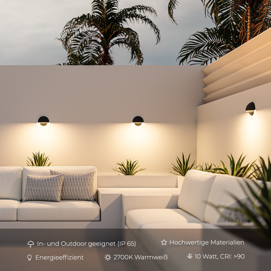 Elegante LED Wandleuchte voor Binnen en Buiten