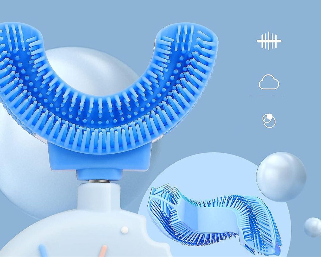 Elektrische Tandenborstel – U-Vormig Ontwerp, 4 Borstels, 5 Reinigingsmodi, IPX7 Waterproof