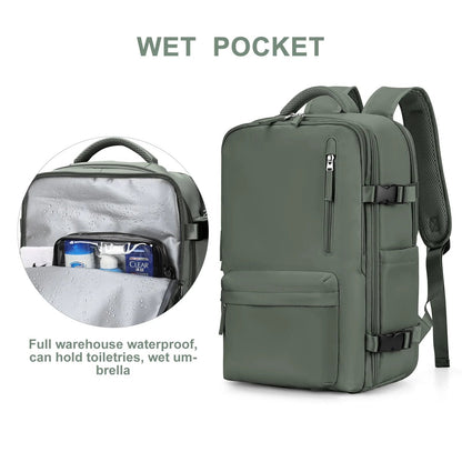 Elyse - Grote Waterdichte Reistas Rucksack – Rugzak voor Wandelen en Reizen