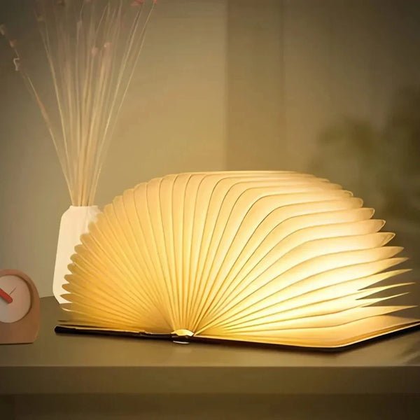 LumoBook Opvouwbare Boeklamp – Draadloos en Sfeervol LED-licht