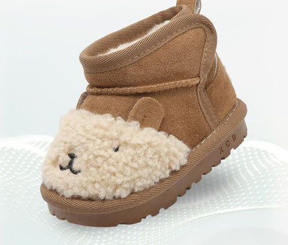 Enkellaarsjes Baby en Peuter – Warm en Comfortabel met Schattig Poppetje, Antislipzool, Waterafstotend