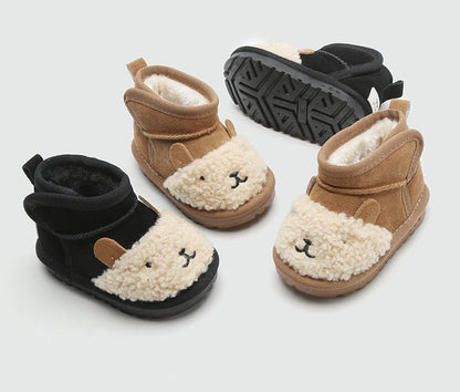 Enkellaarsjes Baby en Peuter – Warm en Comfortabel met Schattig Poppetje, Antislipzool, Waterafstotend