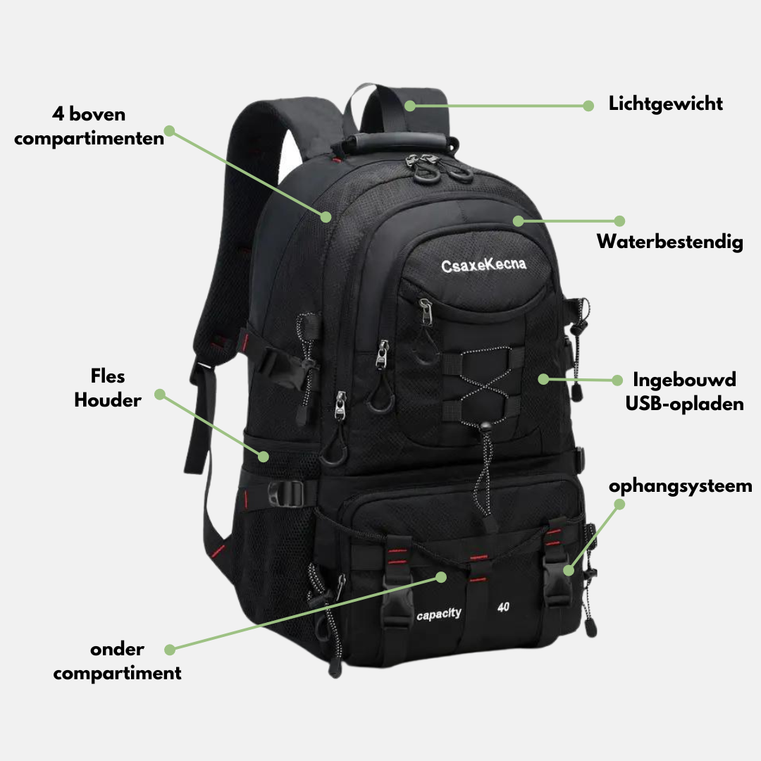 40L Backpack - USB Poort