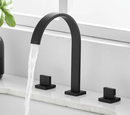 VoordeelPaleis® Wastafelkraan - Badkraan San Marino bad inbouw - opbouw mengkraan model mat zwart