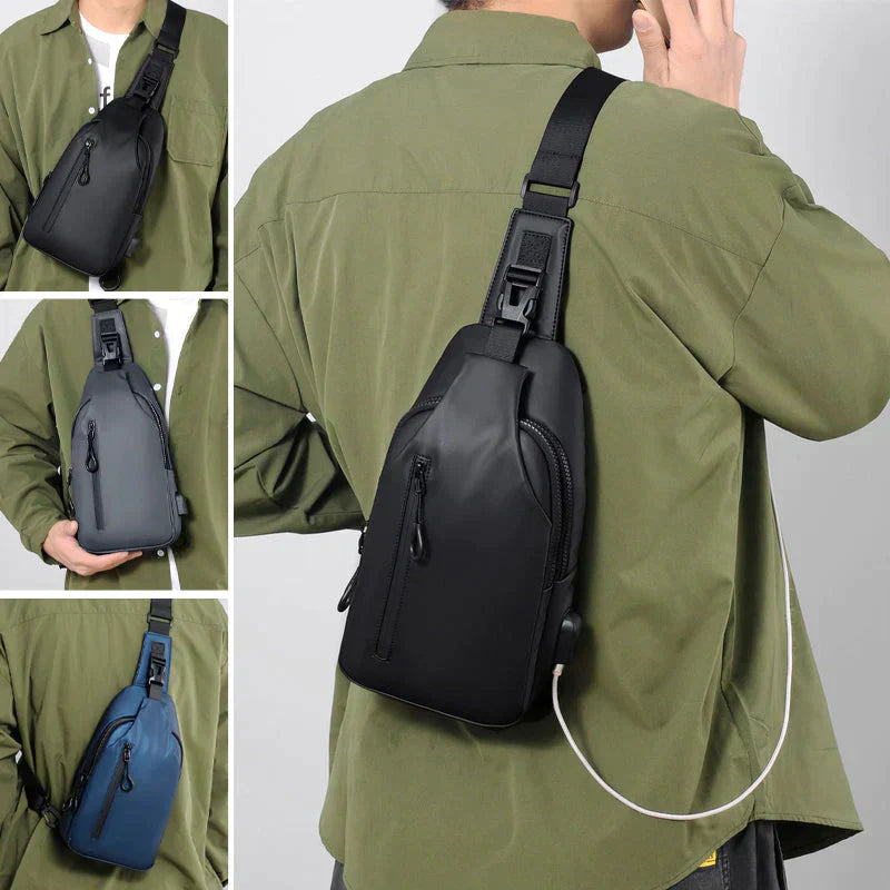 UrbanShield Waterdichte Crossbody Tas met Anti-Diefstal Design