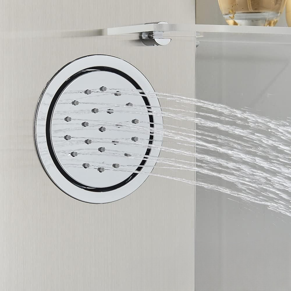 Douchepaneel Regendouche VoordeelPaleis® Carls LCD Premium RVS Brushed
