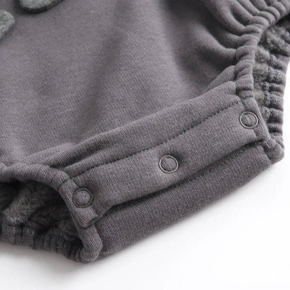 Fleece Onesie – Zacht Katoen, Dino Print – Warm en Comfortabel voor Baby Kleding