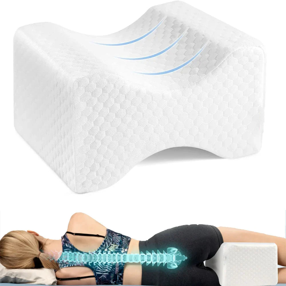 SleepEase Geheugenfoam Kniekussen - Orthopedisch, Zijslapers, 60x25cm