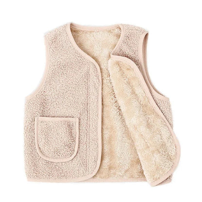 Gilet – Warm en Comfortabel Lamswol Look, Ideaal voor Koude Dagen – Geschikt voor Baby's en Kinderen