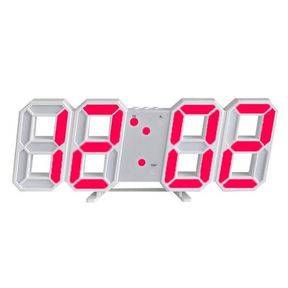 GlowTime 3D LED Wandklok – Stijlvolle Digitale Klok met Instelbare Verlichting