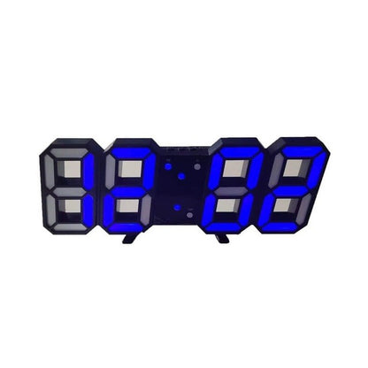 GlowTime 3D LED Wandklok – Stijlvolle Digitale Klok met Instelbare Verlichting