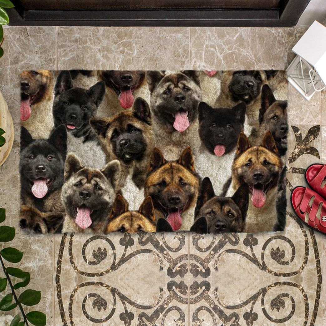 Groepje American Akitas Deurmat