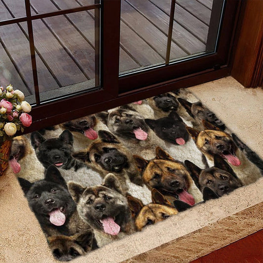 Groepje American Akitas Deurmat