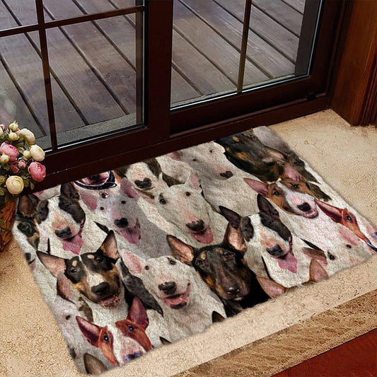 Groepje Bull Terriers Deurmat