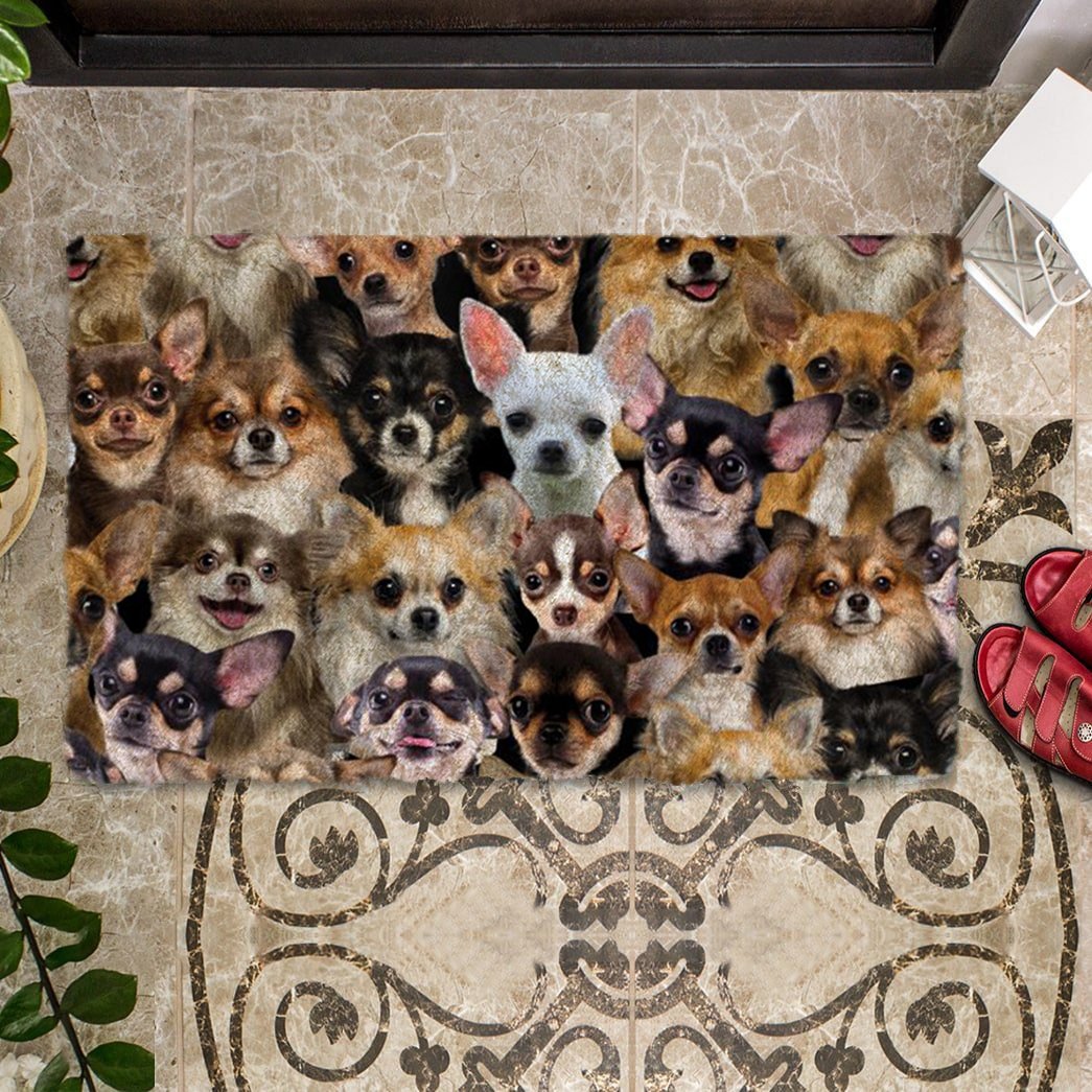 Groepje Chihuahuas Deurmat